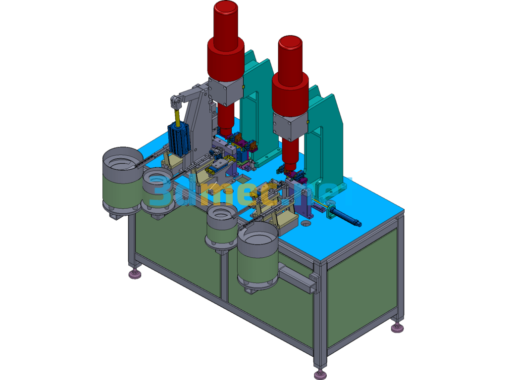 Steel Sheet Silver Point Automatic Riveting Machine - 3D Model SolidWorks Free Download