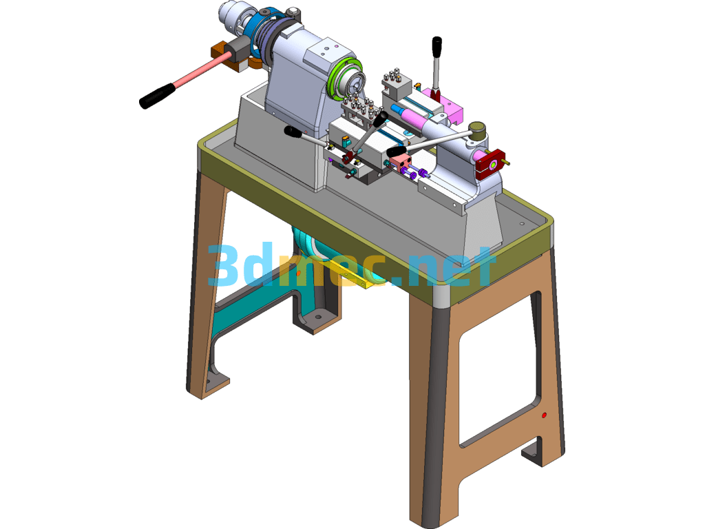 KY25-B Internal Thread Lathe - 3D Model SolidWorks Free Download