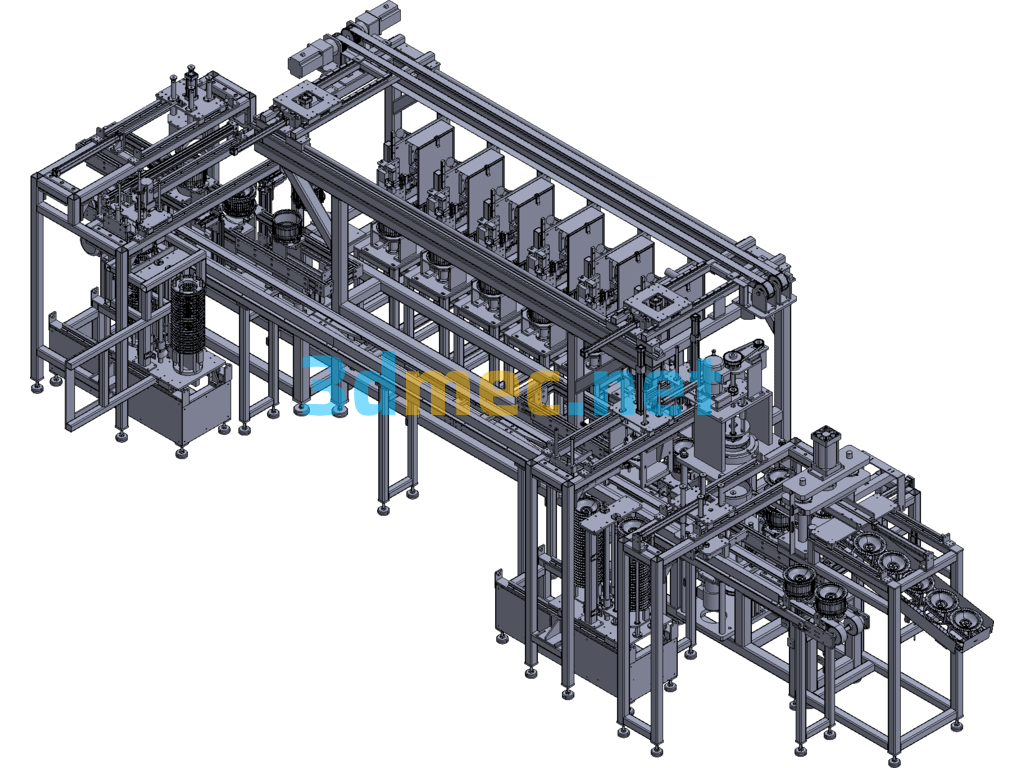 Fan Wheel Assembly Machine Range Hood Fan Wheel Fully Automatic Production Line - 3D Model Exported Free Download