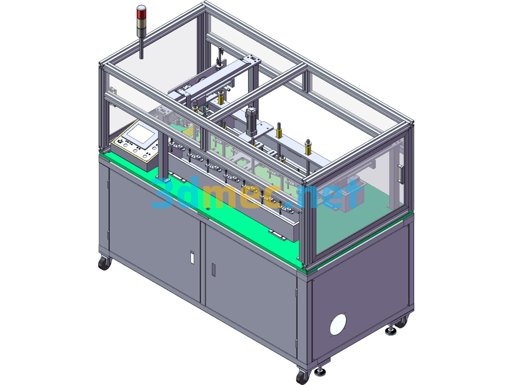 Automatic Gluing Machine For Pole Piece And Ear End Face - 3D Model SolidWorks Free Download