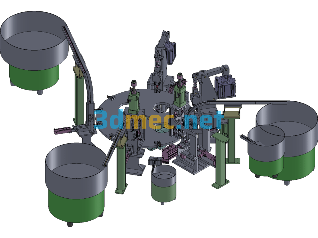 Hinge Two-End Force Assembly Machine - 3D Model SolidWorks Free Download