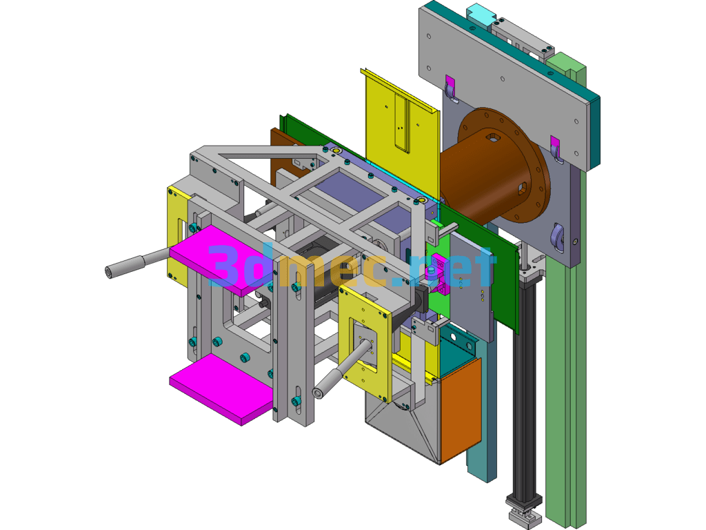 Hydraulic Dishwasher Bending Machine - 3D Model SolidWorks Free Download