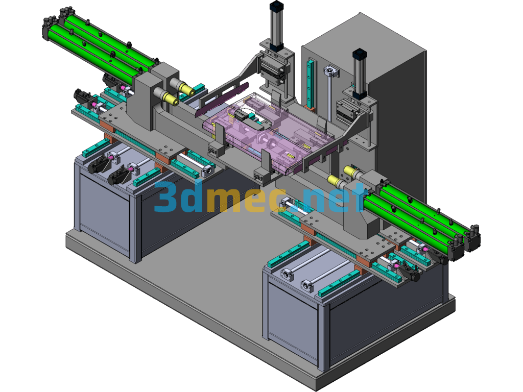 Four-Cylinder Four-Head TOX Riveting Machine - 3D Model SolidWorks Free Download