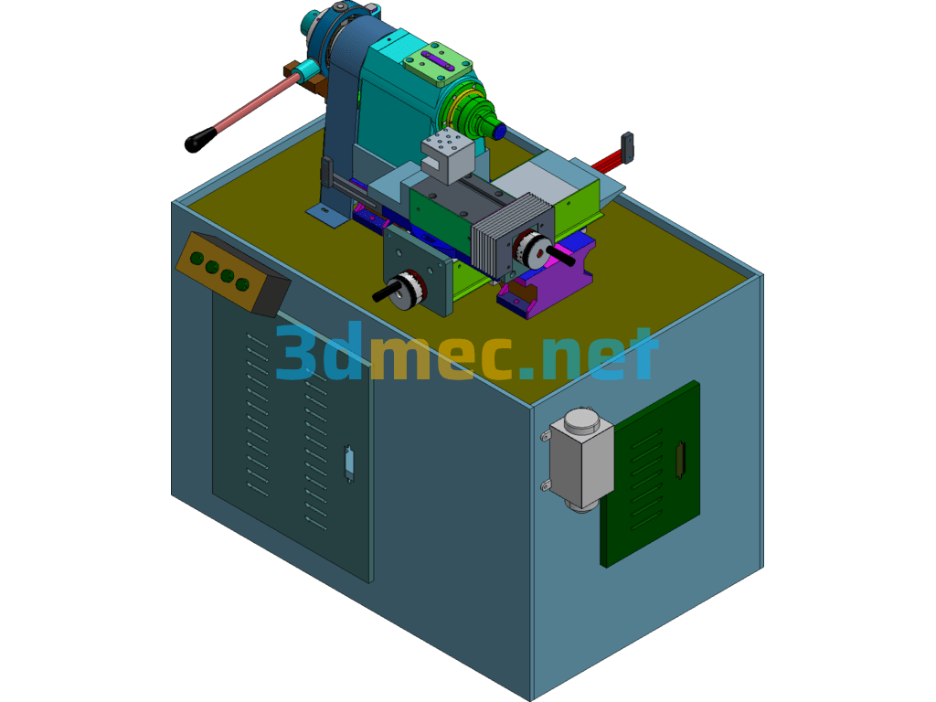 Semi-Automatic Precision Watch Turning Machine - 3D Model ProE Creo.Parametric Free Download