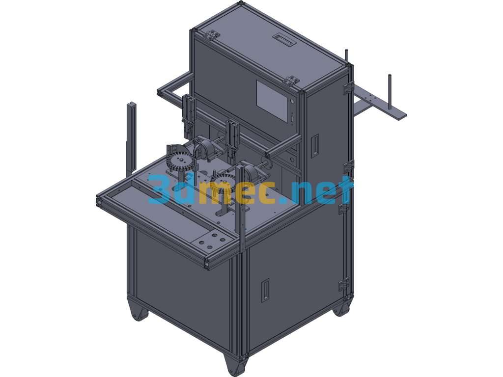 Double-Station 28-Slot Stator Winding Machine (Mass Production Of Multiple Units) - 3D Model ProE Creo.Parametric Free Download