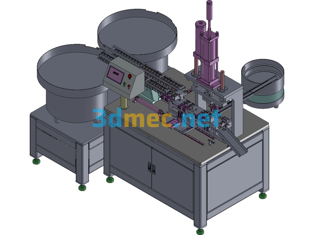 Microwave Oven Hinge Seat Automatic Riveting Machine - 3D Model SolidWorks Free Download