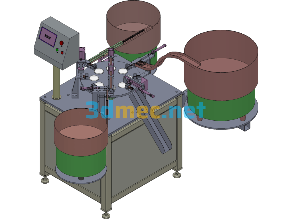 Buckle Automatic Assembly Machine/Hardware Hinge Clip Automatic Assembly Machine - 3D Model SolidWorks Free Download