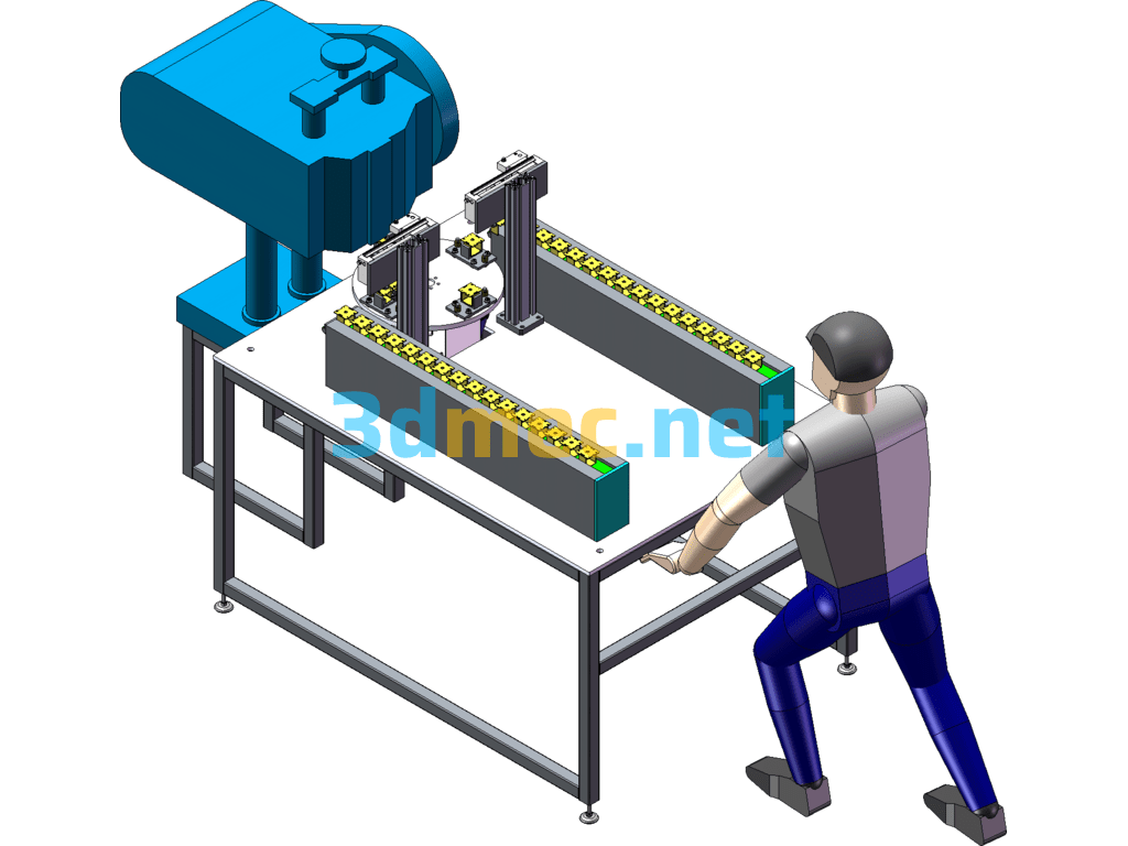 Solenoid Valve Riveting Machine - 3D Model SolidWorks Free Download