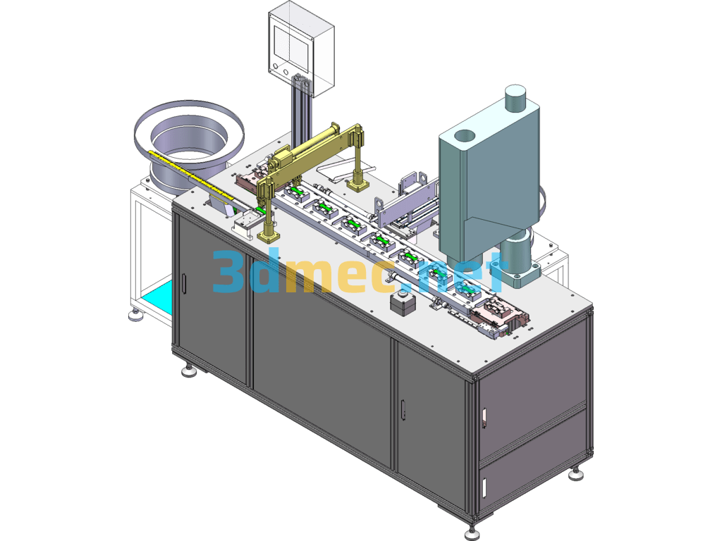 Non-Standard Wheel Packaging And Ultrasonic Welding Machine - 3D Model SolidWorks AutoCAD.Electrical Free Download