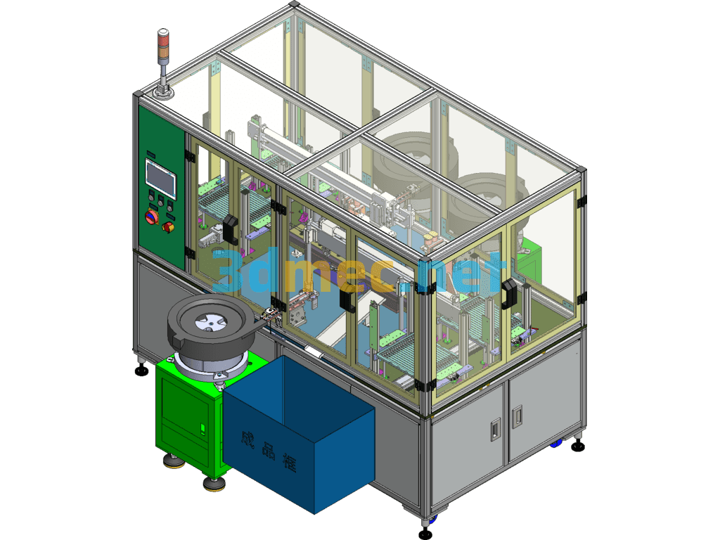 Fully Automatic Guide Wheel Assembly Machine - 3D Model SolidWorks Free Download