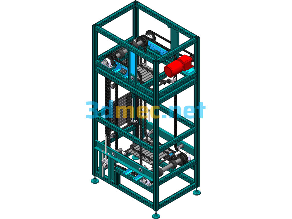 Continuous Elevator - 3D Model SolidWorks Free Download