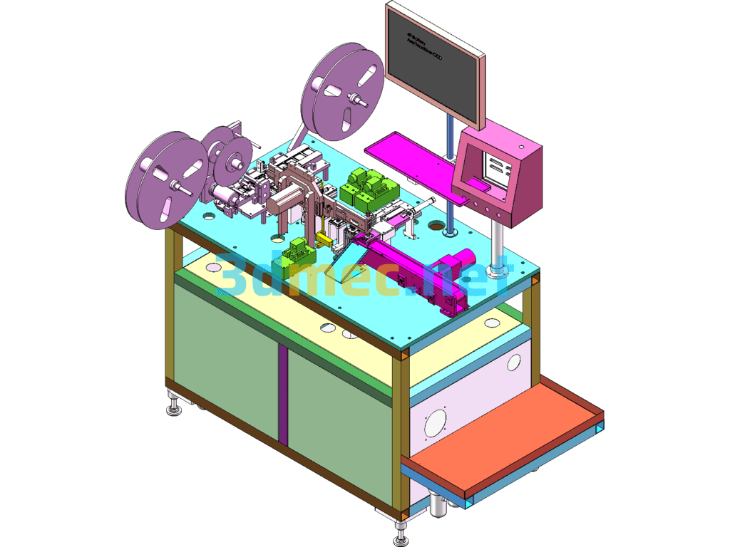 Card Slot Appearance And Tightness Detection Packaging Integrated Machine - 3D Model SolidWorks Free Download