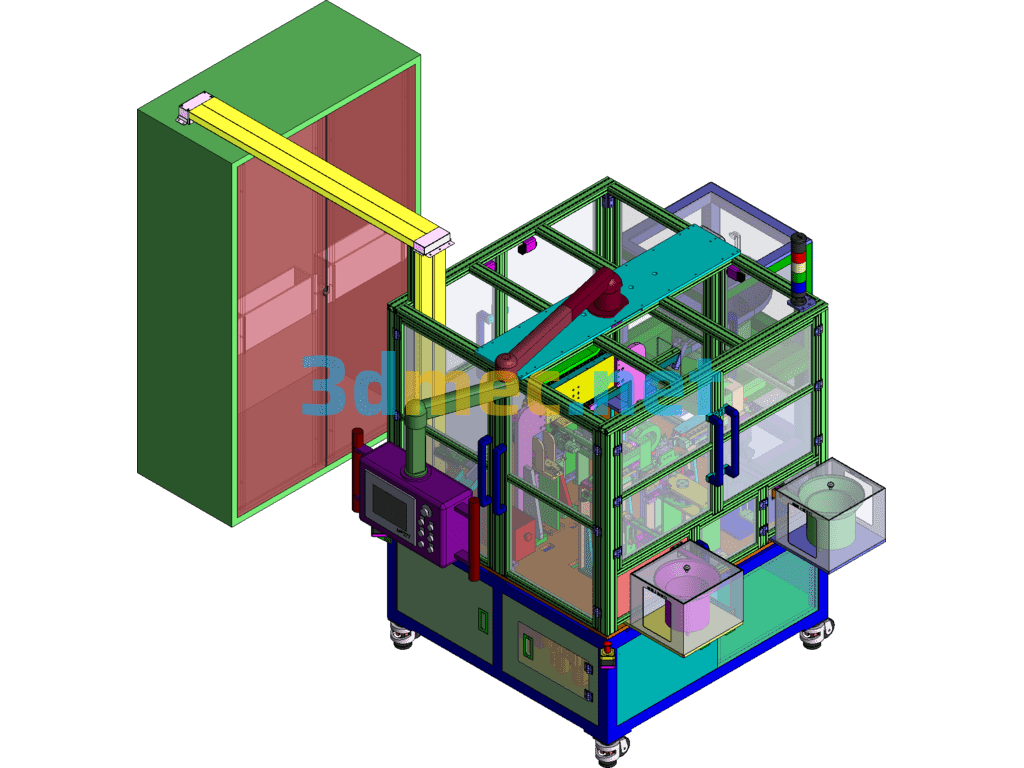 Fully Automatic Plastic Shell Sprocket Assembly Machine - 3D Model SolidWorks Free Download