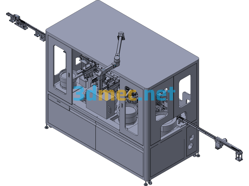 Micro Switch Finished Product Assembly Machine, Non-Standard Automation Machine - 3D Model Exported Free Download