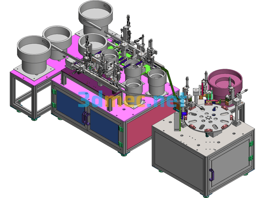 F-Type Connector Automatic Assembly Equipment - 3D Model SolidWorks Free Download