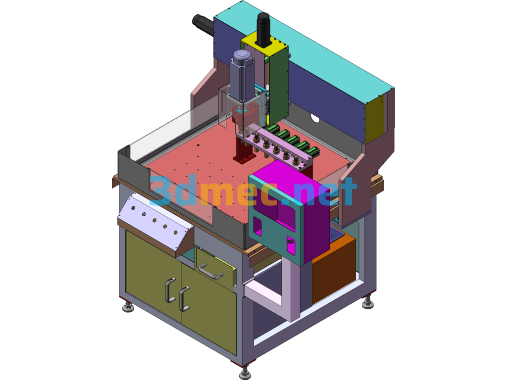 CNC Die Casting Drilling And Tapping Machine T5 Drilling And Tapping Machine - 3D Model SolidWorks Free Download