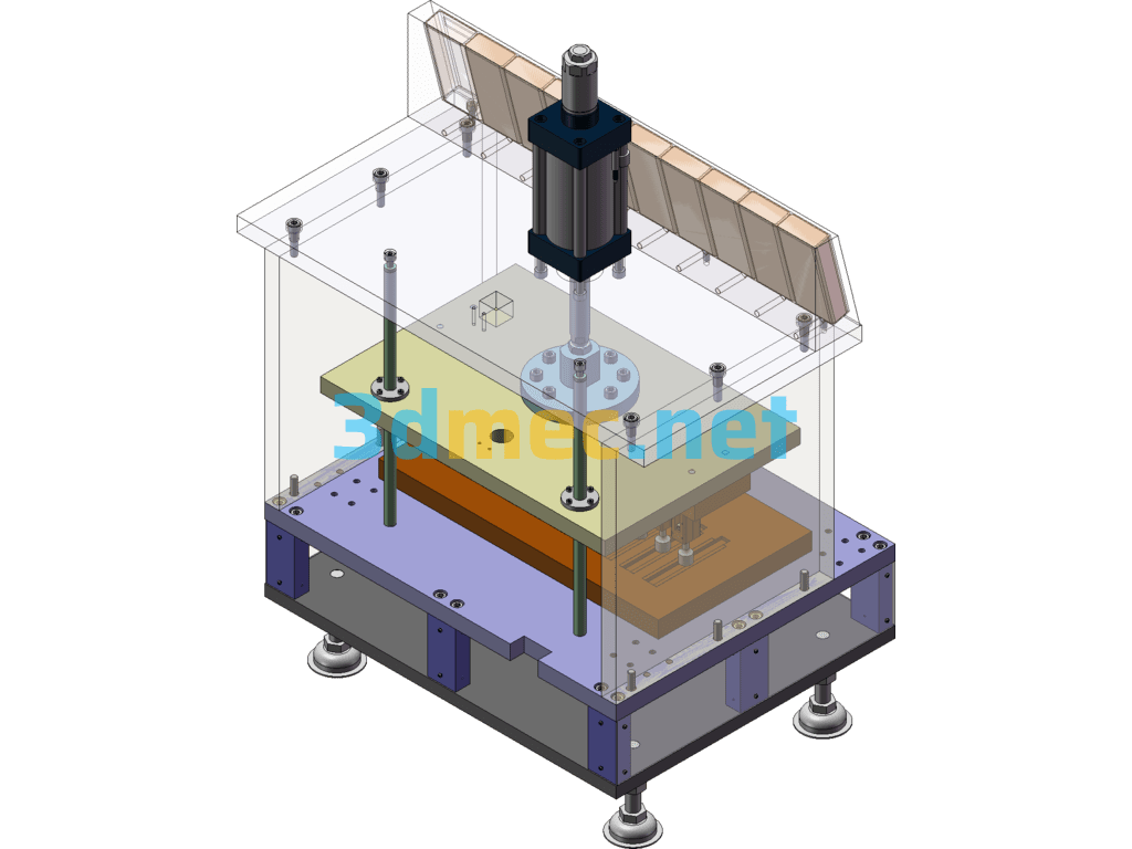 Warm Pressure Test Press - 3D Model SolidWorks Free Download