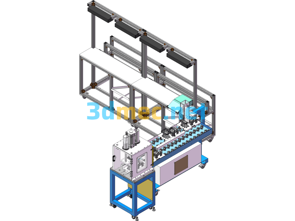 Automatic Oil Cooler Assembly Line - 3D Model SolidWorks Free Download