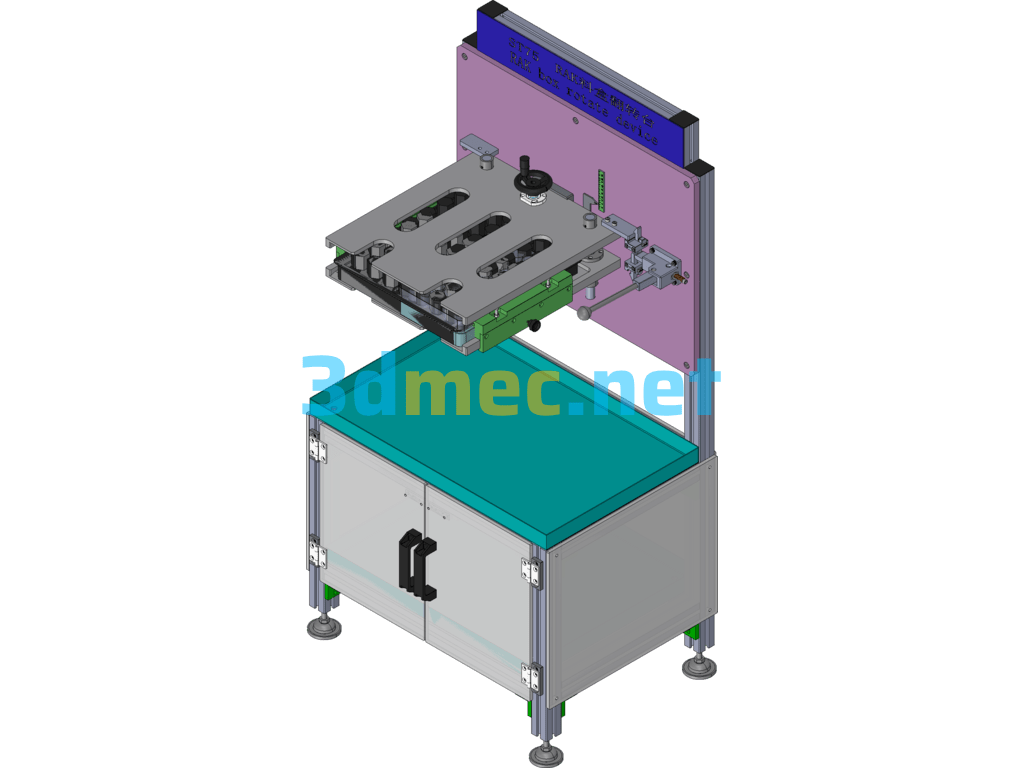 Material Box Turning Table - 3D Model SolidWorks Free Download