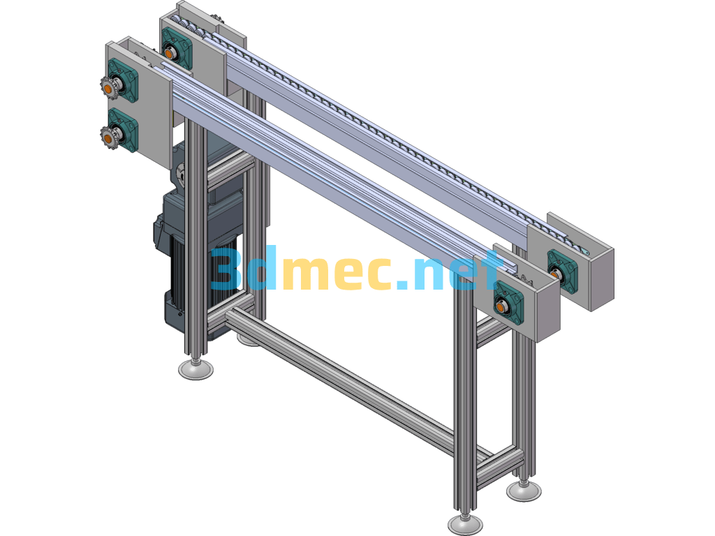 2.5 Times The Speed Chain Structure Model - 3D Model SolidWorks Free Download