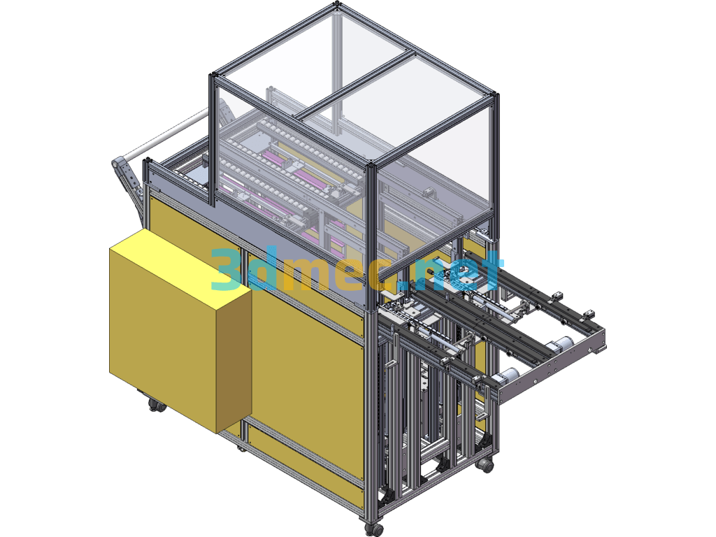 Automatic Parts Packaging Box Conveyor - 3D Model SolidWorks Free Download