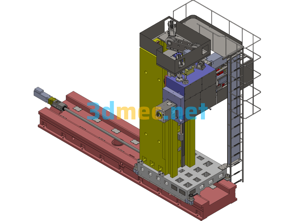 Heavy-Duty CNC Floor-Type Boring And Milling Machine TK6913DA - 3D Model SolidWorks Free Download