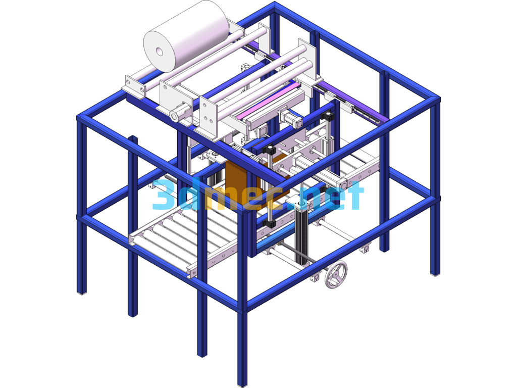 Automatic Carton Bagging Machine - 3D Model SolidWorks Free Download