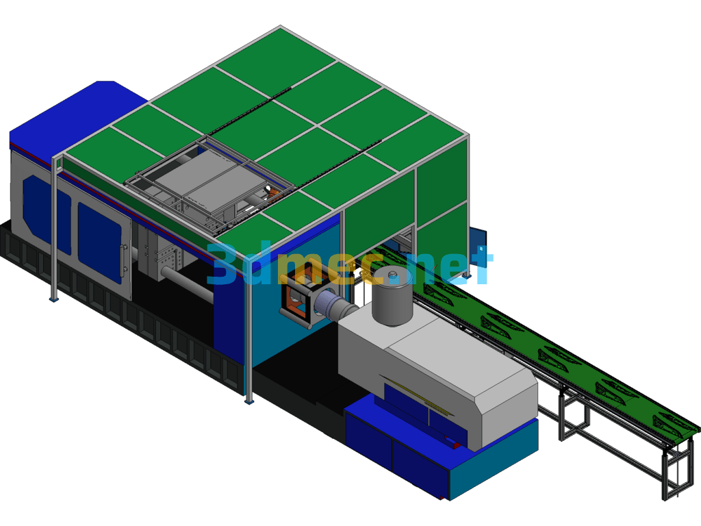 Robotic Electrostatic Embedding Unit (Electrostatic Generator Embedding/Removal/De-Gating) - 3D Model Exported Free Download