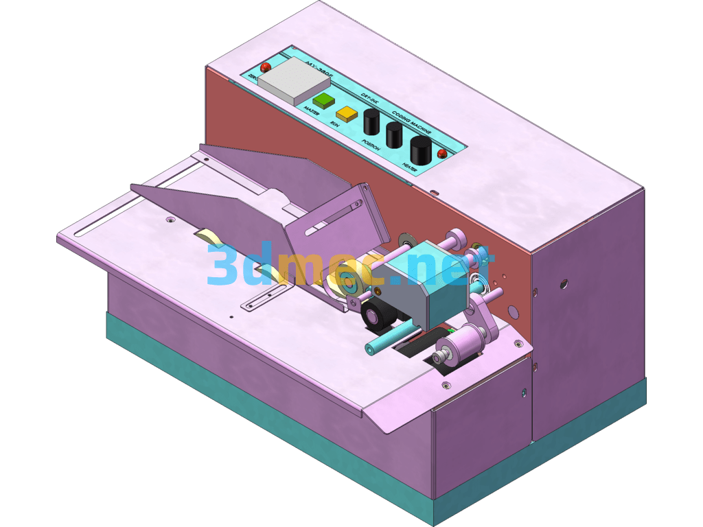 MY-380F Coding Machine (Marking Machine/Fast Ink Wheel Coding Machine) - 3D Model SolidWorks Free Download