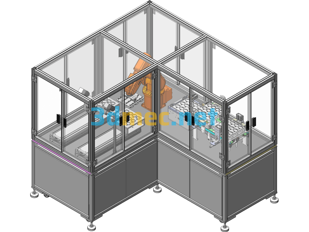 Automatic Auxiliary Material Mounting Machine - 3D Model SolidWorks Free Download