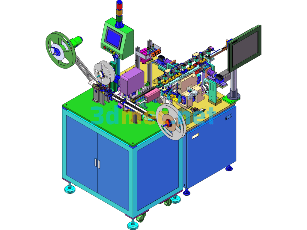 Fully Automatic Female Connector Detection And Taping Machine - 3D Model SolidWorks Free Download