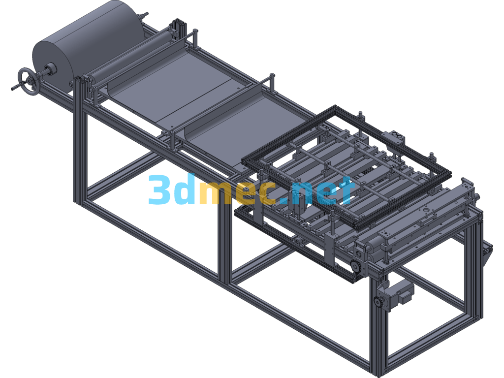 Roll Glass Fiber Mesh Forming Machine - 3D Model Exported Free Download