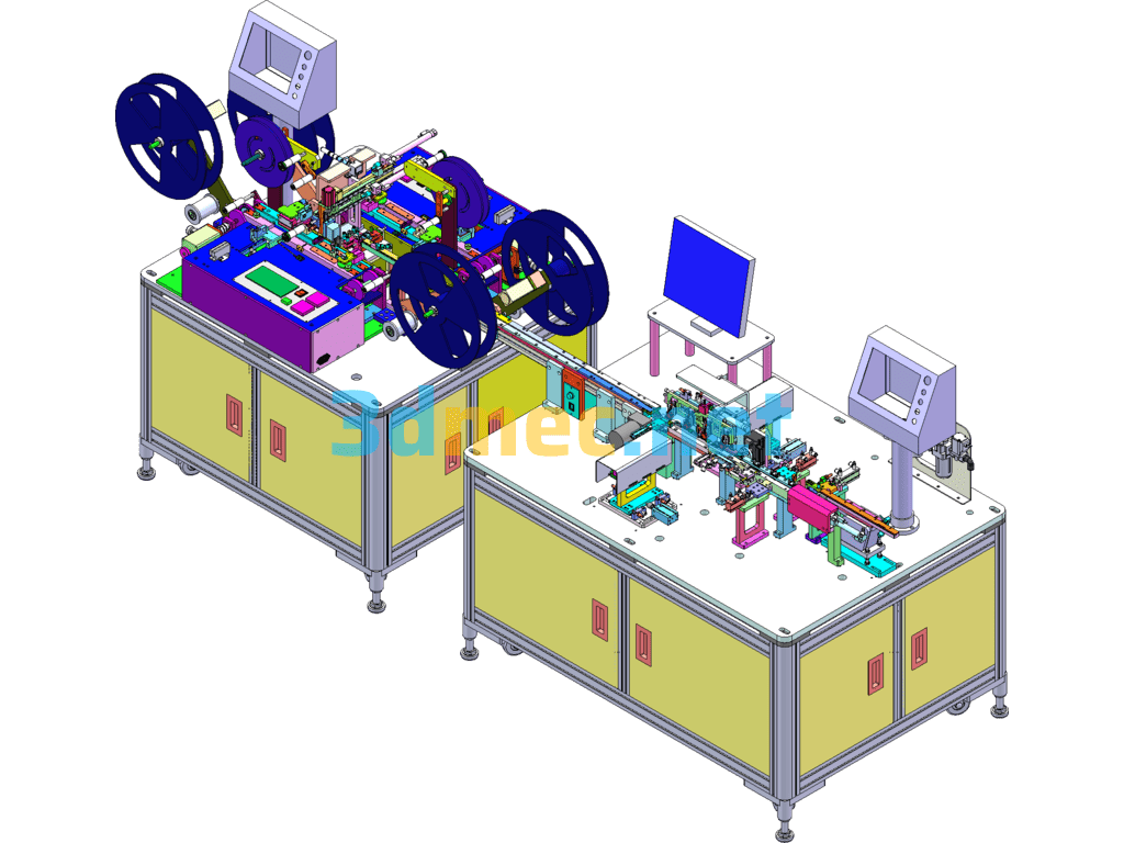 Connector Molding And Taping Machine - 3D Model SolidWorks Free Download