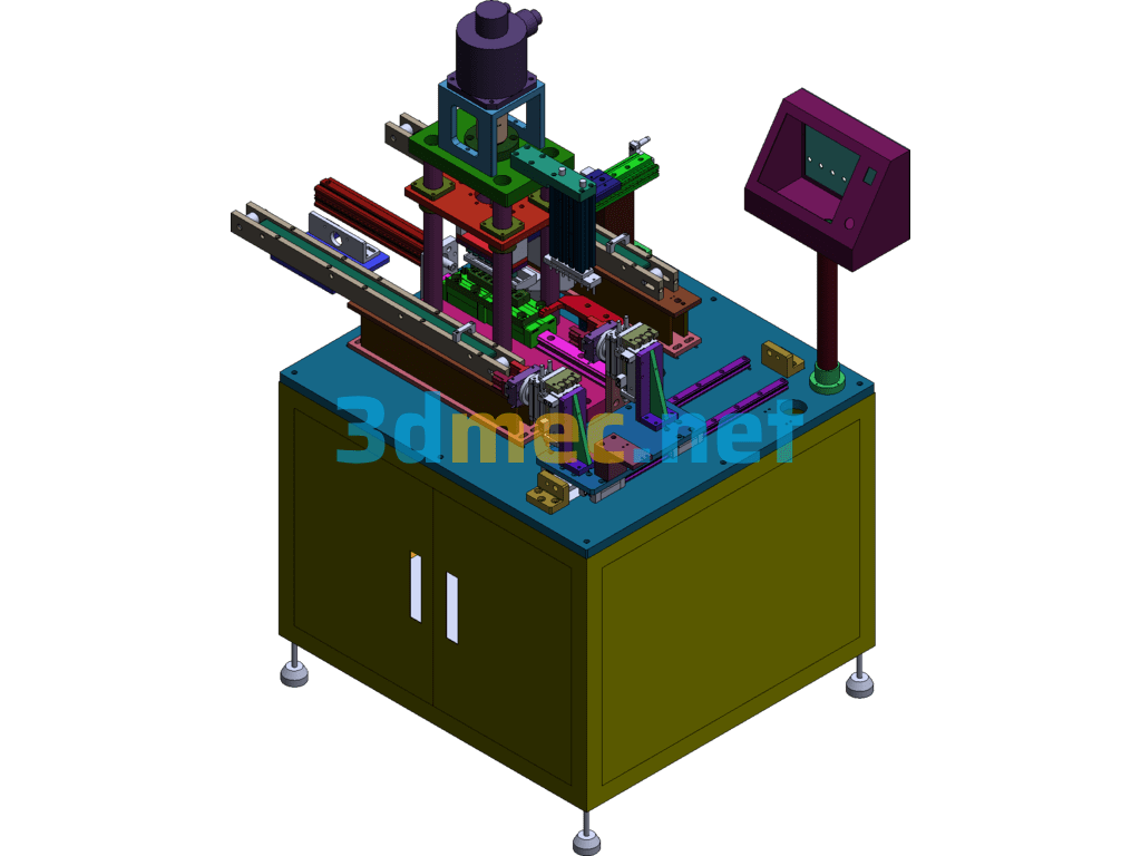 Small Motor Assembly Machine - 3D Model SolidWorks Free Download