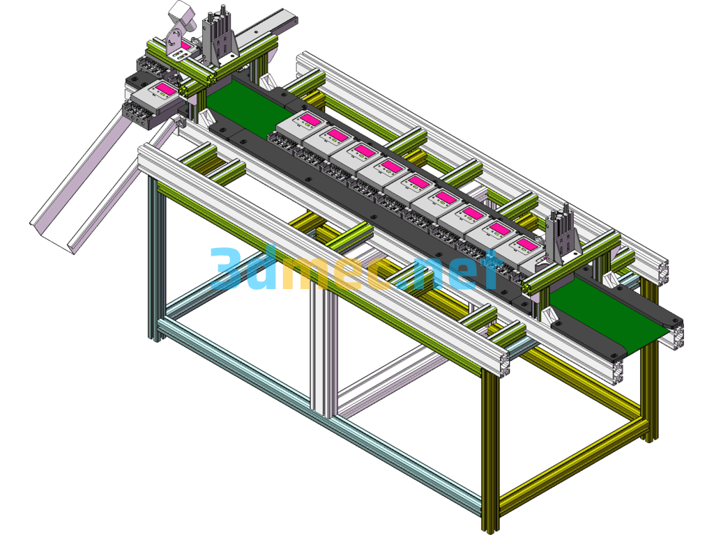 Electricity Meter Sorting Conveyor - 3D Model SolidWorks Free Download