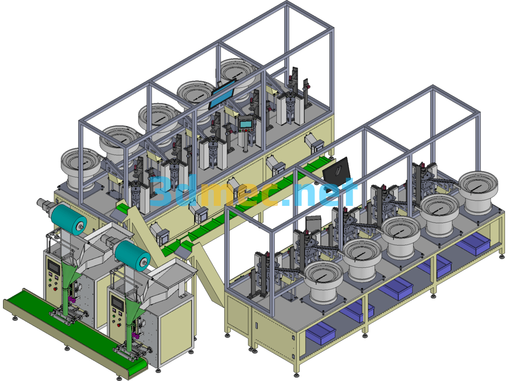 CCD Visual Inspection Packaging Machine For Simultaneous Inspection Of Multiple Screws - 3D Model SolidWorks Free Download