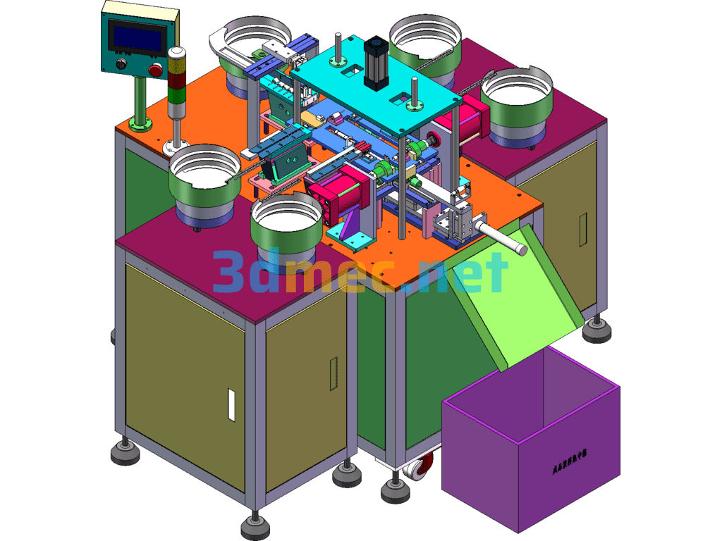 Automatic Roller Assembly Machine - 3D Model SolidWorks Free Download