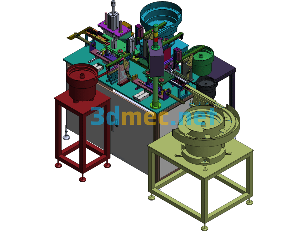 Injection Molding Connecting Rod Assembly Machine - 3D Model SolidWorks Free Download