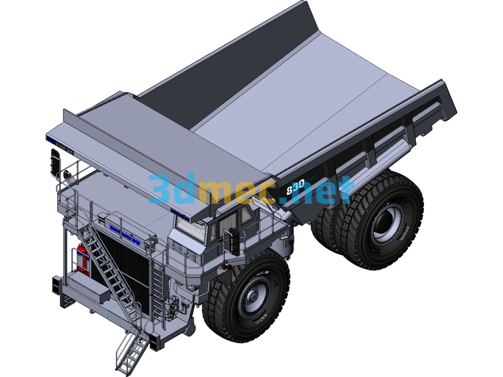 Komatsu 830E-AC Mining Dump Truck - 3D Model SolidWorks Free Download