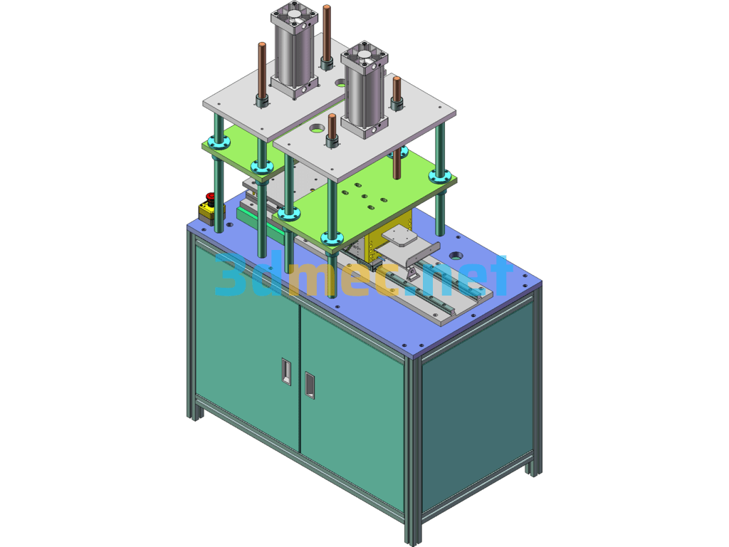 Mobile Phone Key Slotting Machine - 3D Model SolidWorks Free Download