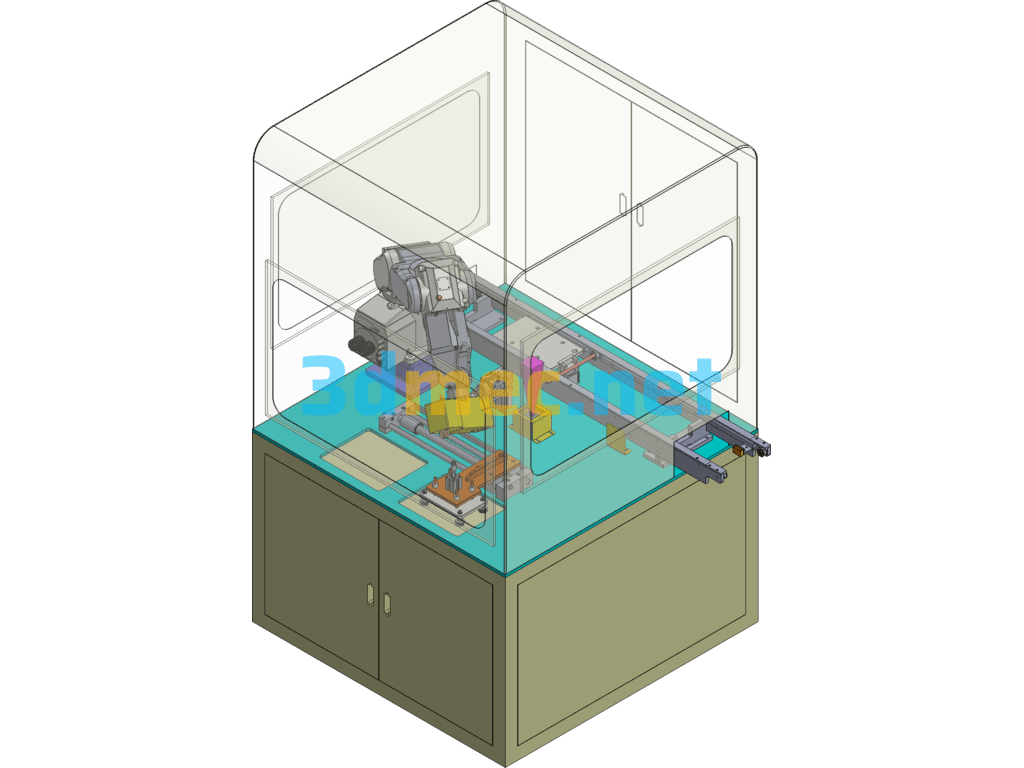 Automatic Silicone Grease Equipment Silicone Grease Attaching Machine - 3D Model Exported Free Download