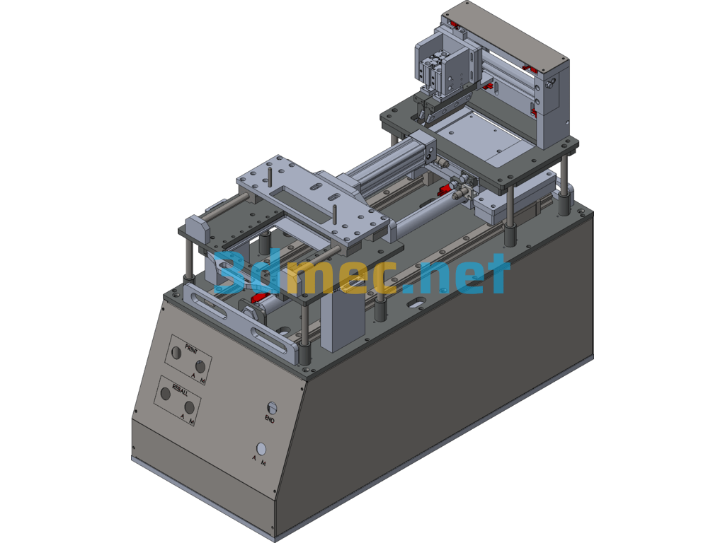 Automatic Ball Planting And Solder Paste Brushing Machine - 3D Model Exported Free Download