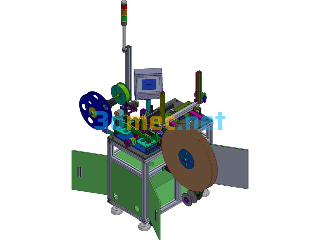 Automatic Packaging Machine (Terminal Carrier Tape Packaging Equipment) - 3D Model SolidWorks Free Download