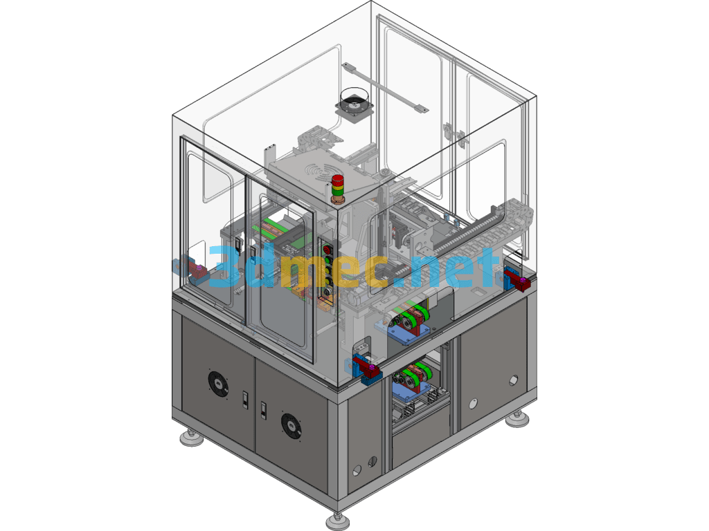 Automatic Battery Surface Printing Battery Pad Printer - 3D Model Exported Free Download