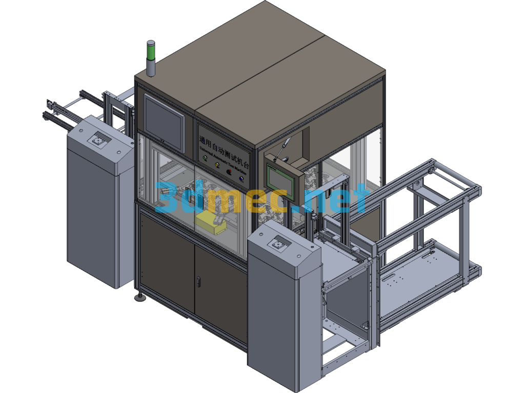 PCB Board Function Automatic Test Equipment (Car Sunroof Control Panel Lifting Function Test Machine) - 3D Model Exported Free Download