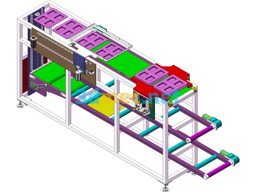 Automatic Arranging Conveyor - 3D Model SolidWorks Free Download