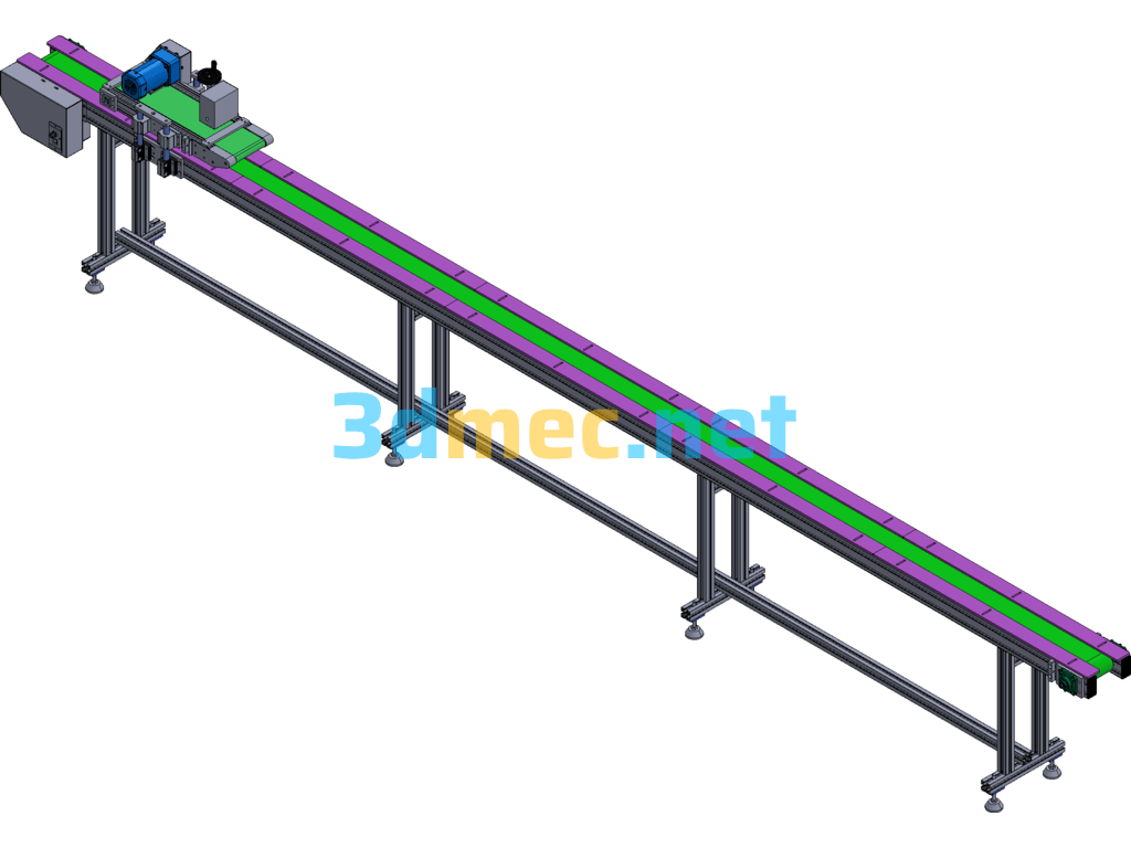 Double-Layer Adjustable Assembly Line - 3D Model Exported Free Download