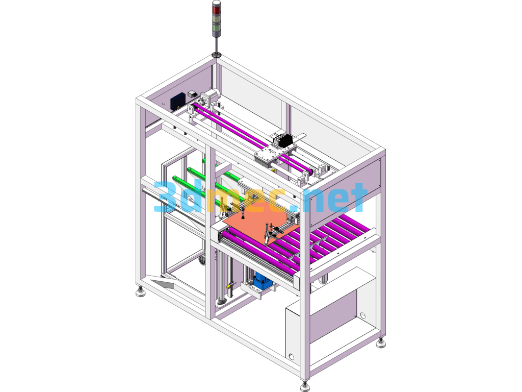 PCB Automatic Board Loading And Unloading Machine (PCB Loading And Unloading Temporary Storage Machine) - 3D Model SolidWorks Free Download