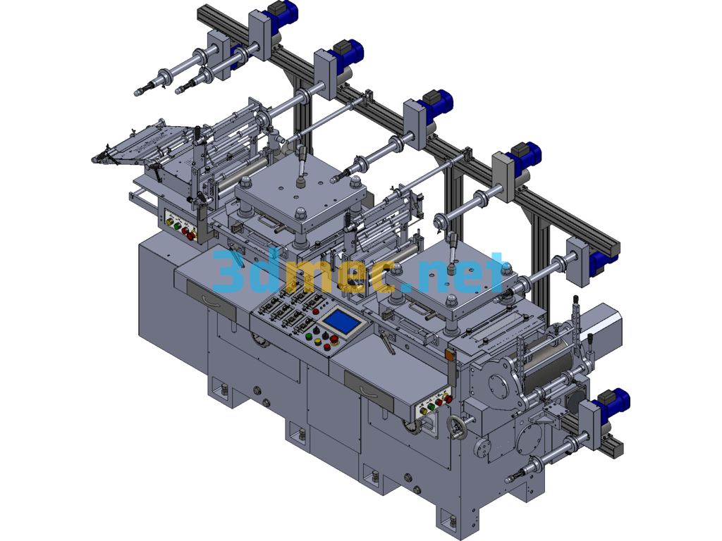 WB300G Double Seat Die Cutting Machine - 3D Model SolidWorks Free Download