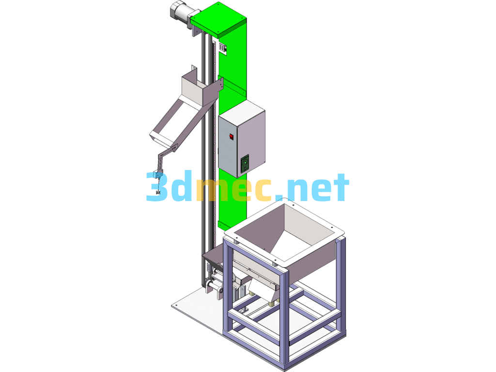 Screw Lifting Machine - 3D Model SolidWorks Free Download